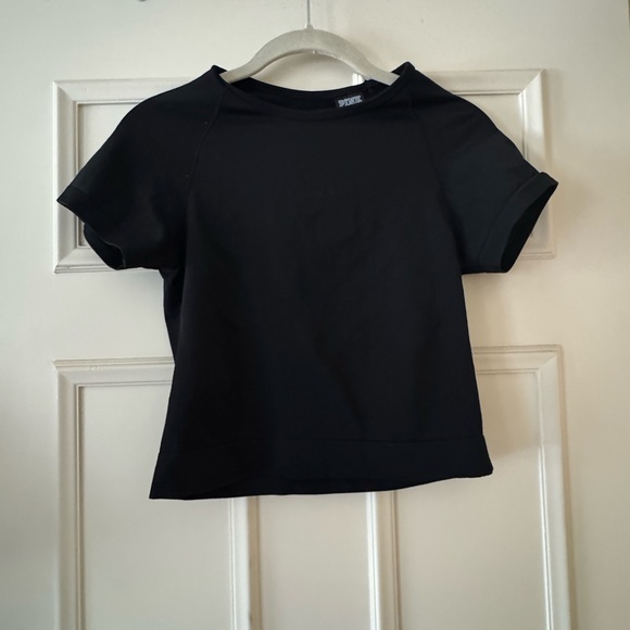 Victoria's Secret Tops - PINK Victoria's Secret Black Activewear Seamless Tee